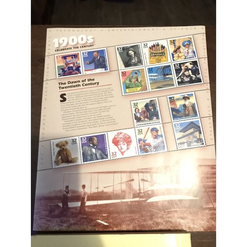 SFSTAMPS US Scott 3182 Celebrate the Century 1900's Sheet of 15 Stamps MNH 1998